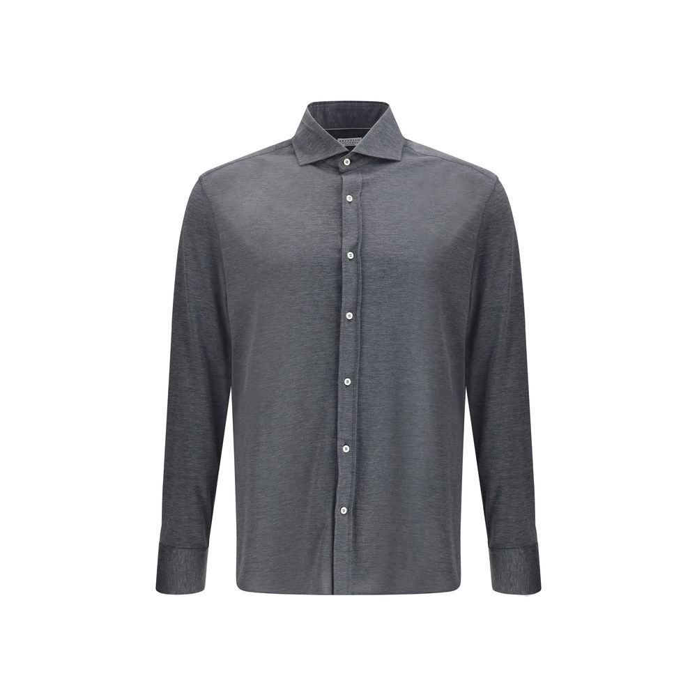 Chemise Brunello Cucinelli monochrome blanche