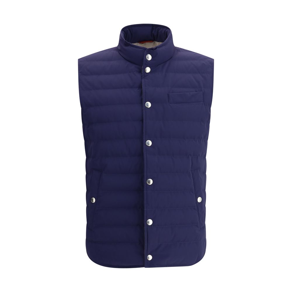 Gilet Brunello Cucinelli monochrome gris