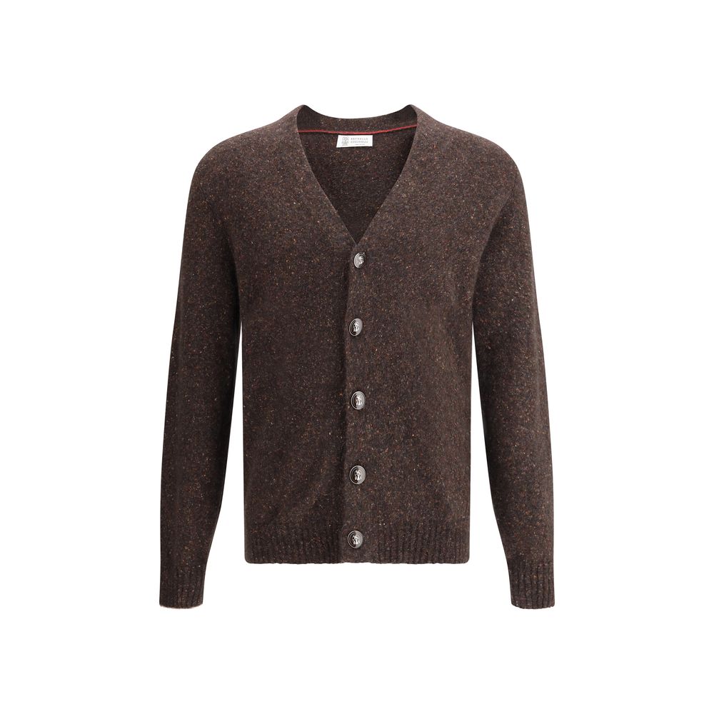Cardigan Brunello Cucinelli mélange gris