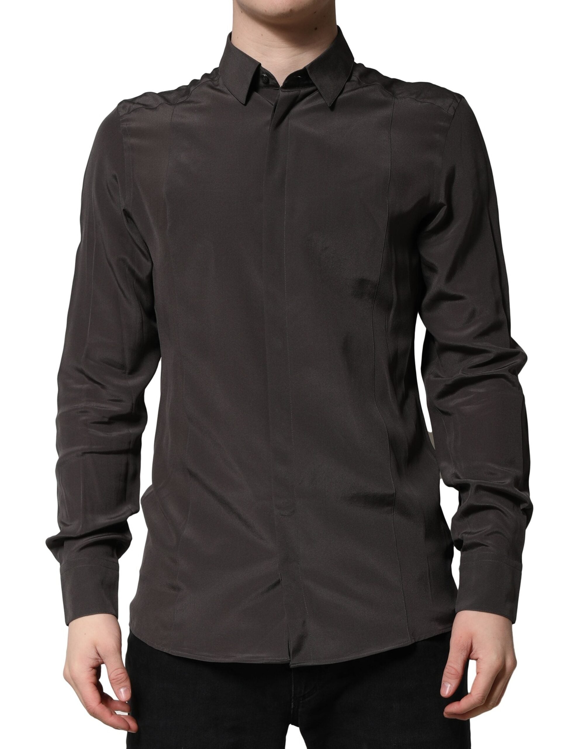 Chemise Dolce & Gabbana GOLD marron foncé