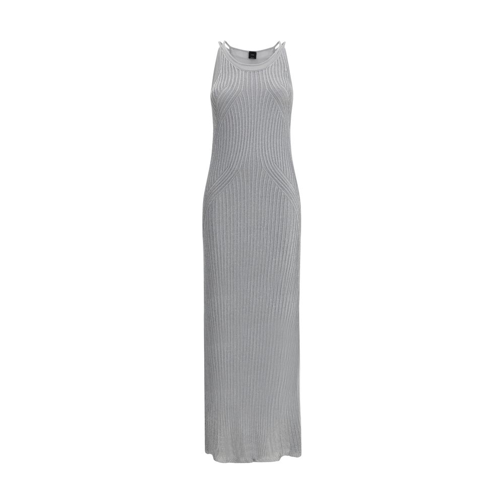 Robe Pinko en maille métallique rose