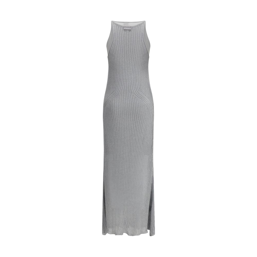 Robe Pinko en maille métallique rose