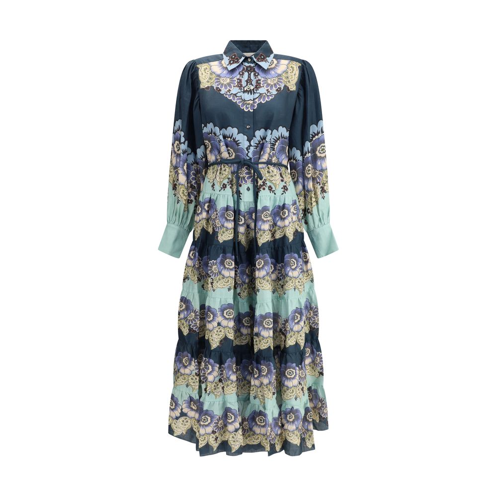 Robe chemisier Alemais Madalena bleue