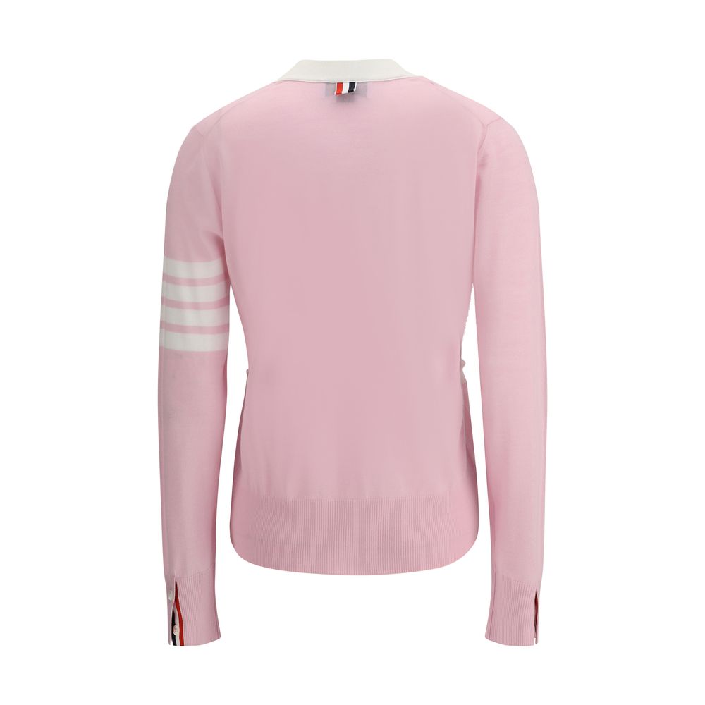 Cardigan Thom Browne V-neck bleu