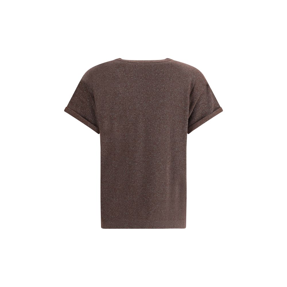 T-shirt Brunello Cucinelli Lurex argenté