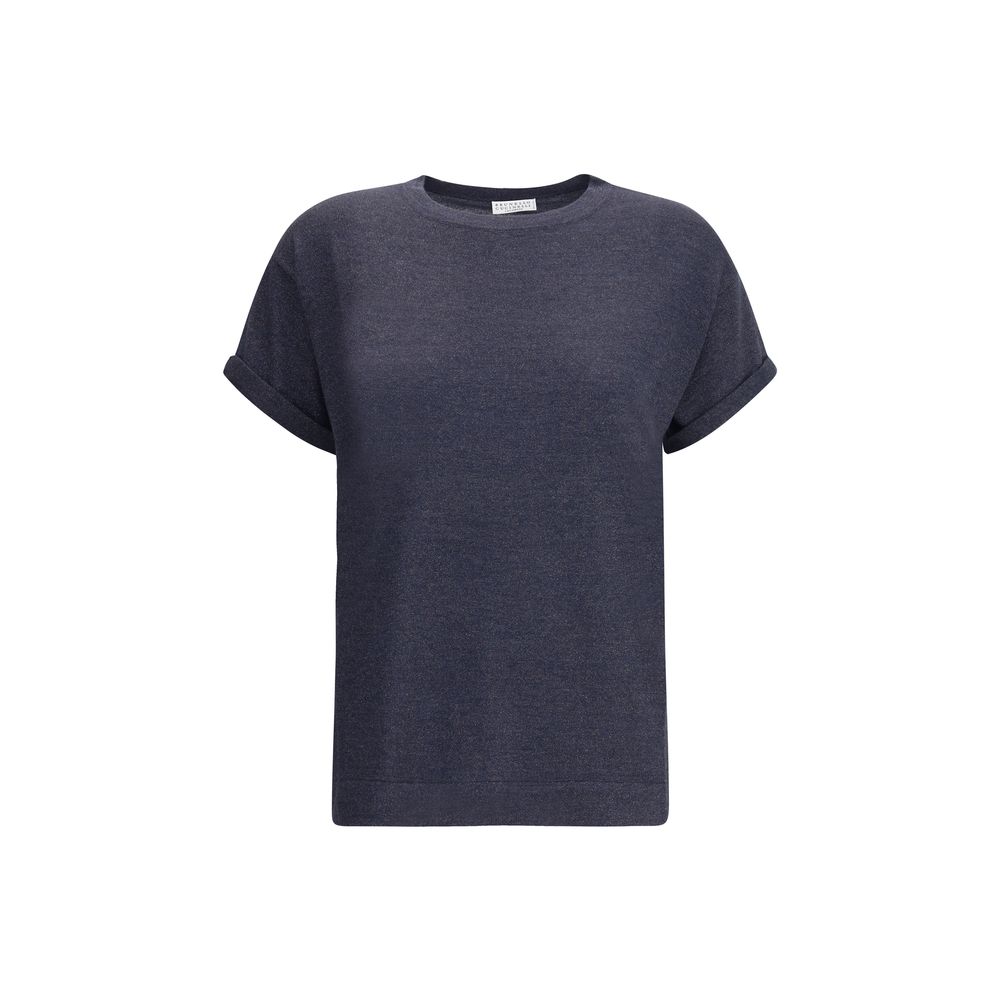 T-shirt Brunello Cucinelli Lurex gris