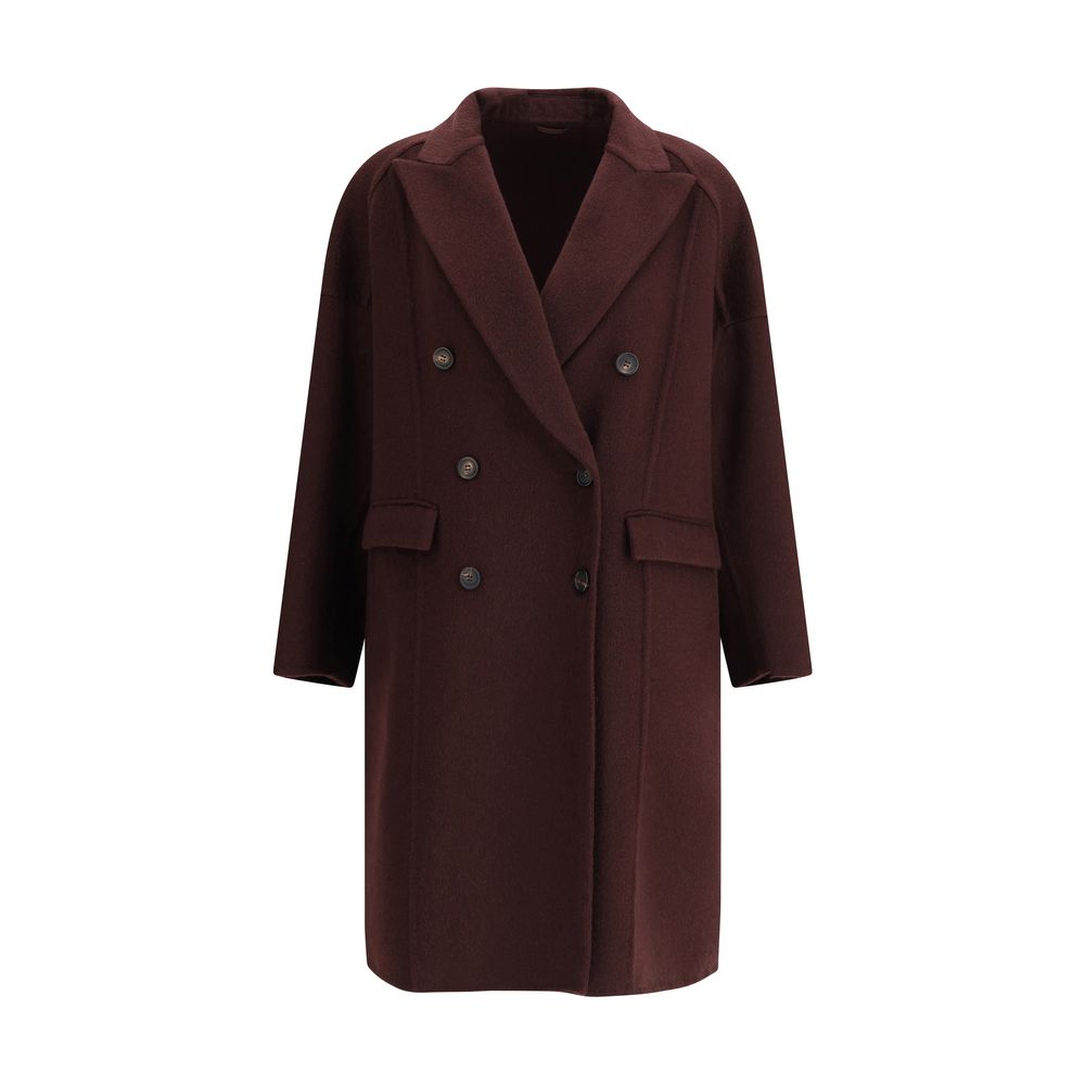 Manteau Brunello Cucinelli croisé brun