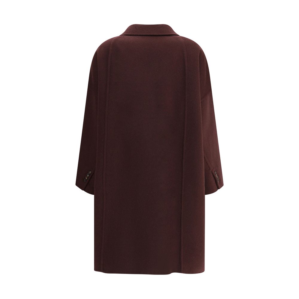Manteau Brunello Cucinelli croisé brun