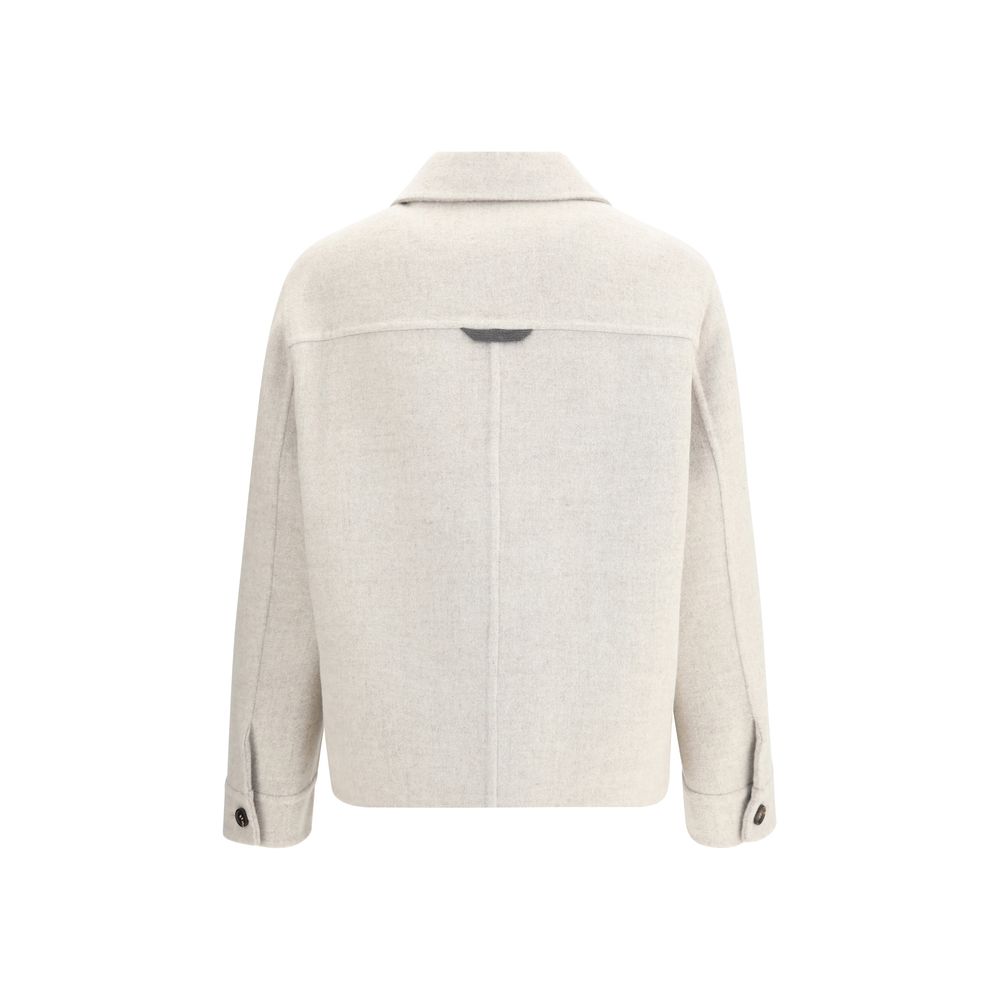 Veste Brunello Cucinelli en laine grise