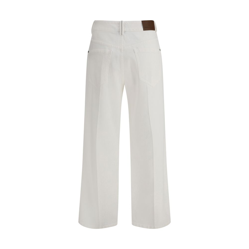 Jeans Brunello Cucinelli droit bleu