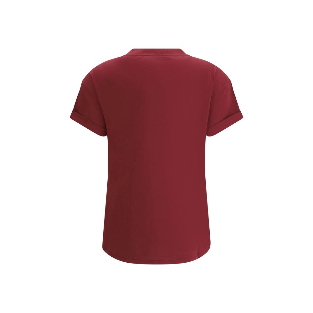 T-shirt Brunello Cucinelli blanc à détails noirs
