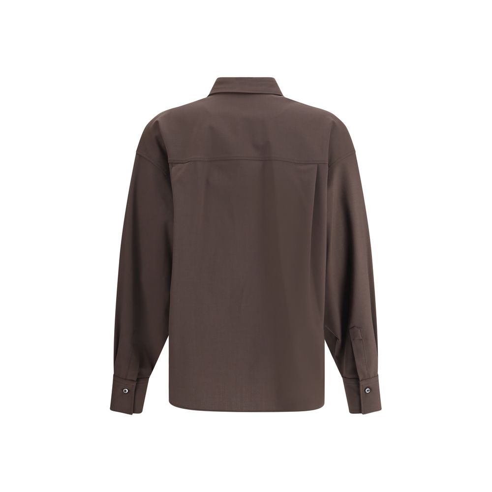 Chemisier Brunello Cucinelli en laine grise