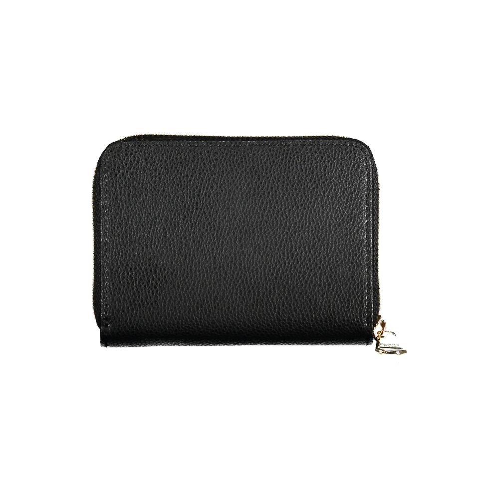 Portefeuille noir cuir avec logo