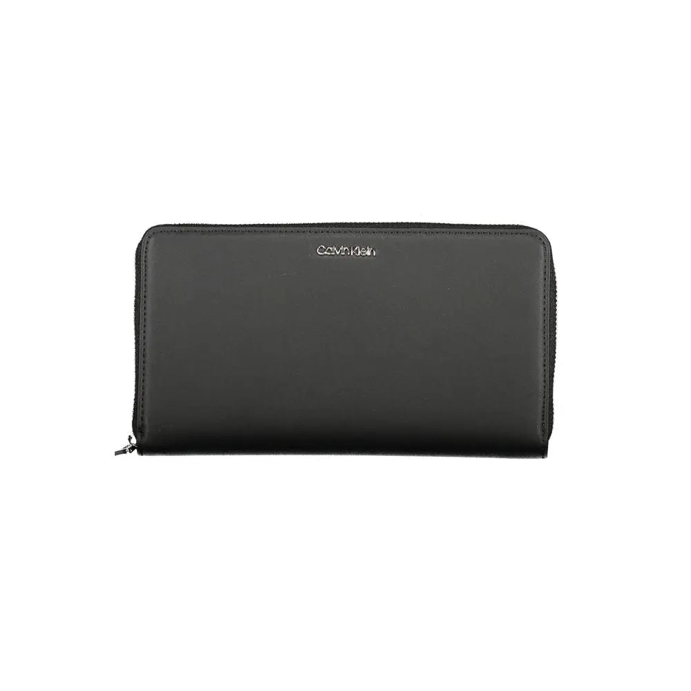 Portefeuille noir avec logo Calvin Klein