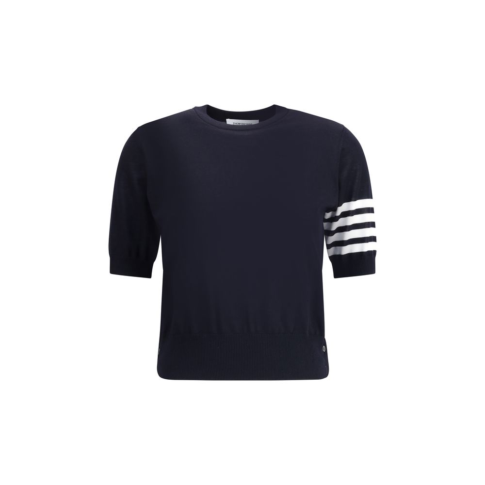 T-shirt Thom Browne à rayures blanches
