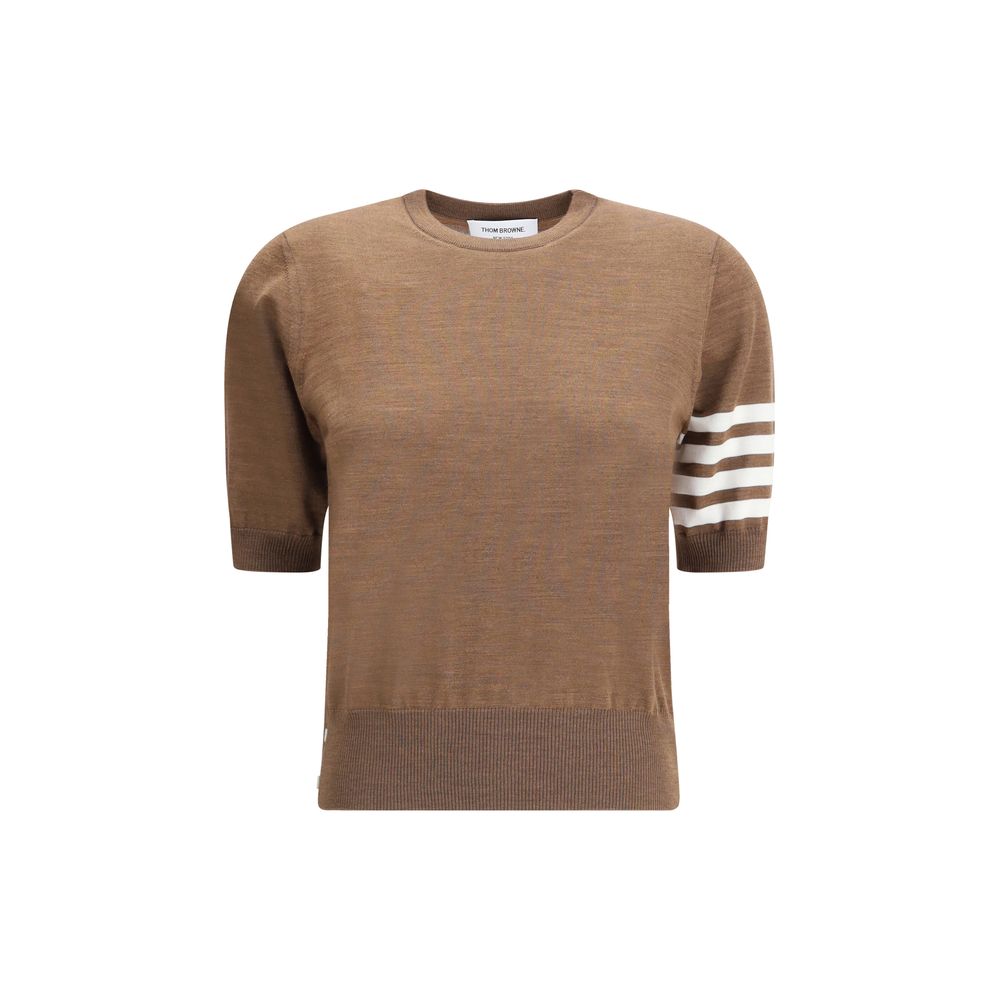 T-Shirt Thom Browne à rayures blanches