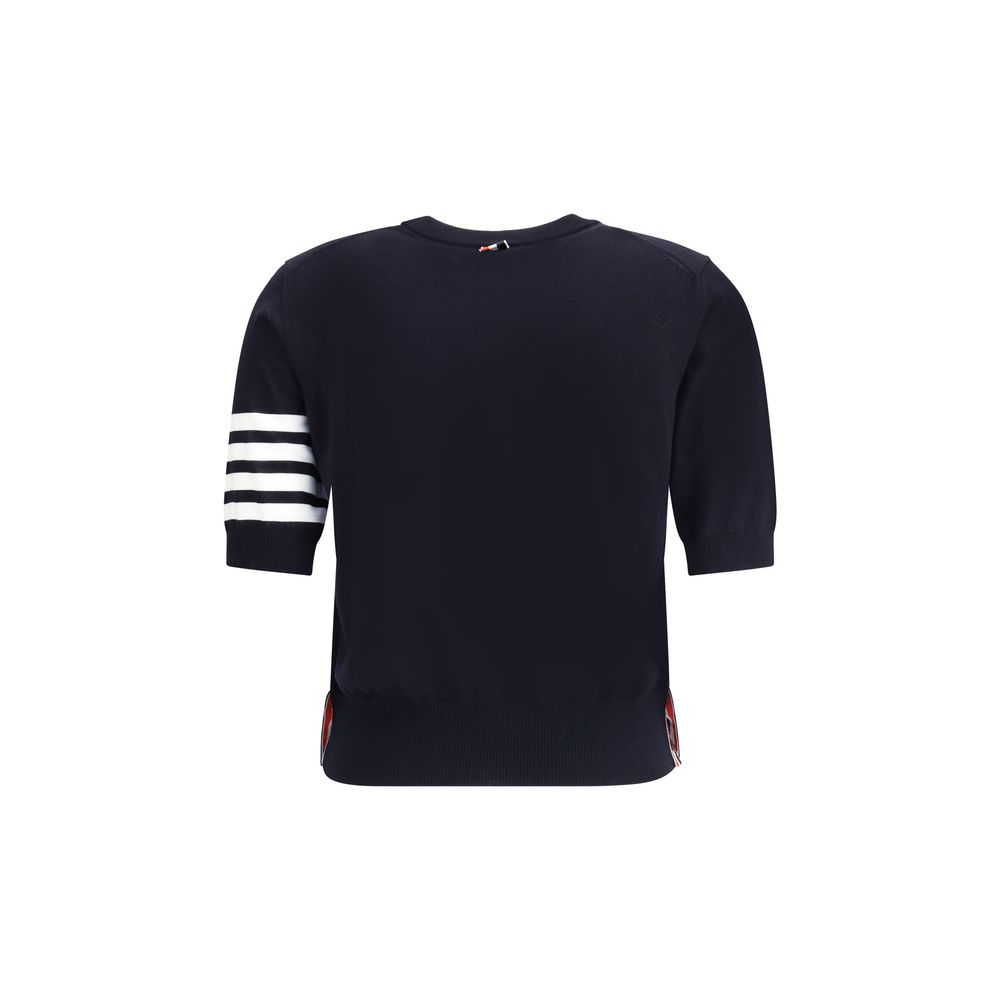 T-shirt Thom Browne à rayures blanches