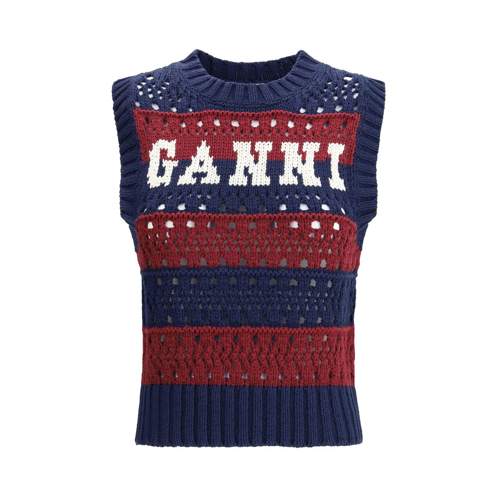 Gilet Ganni Strié multicolore