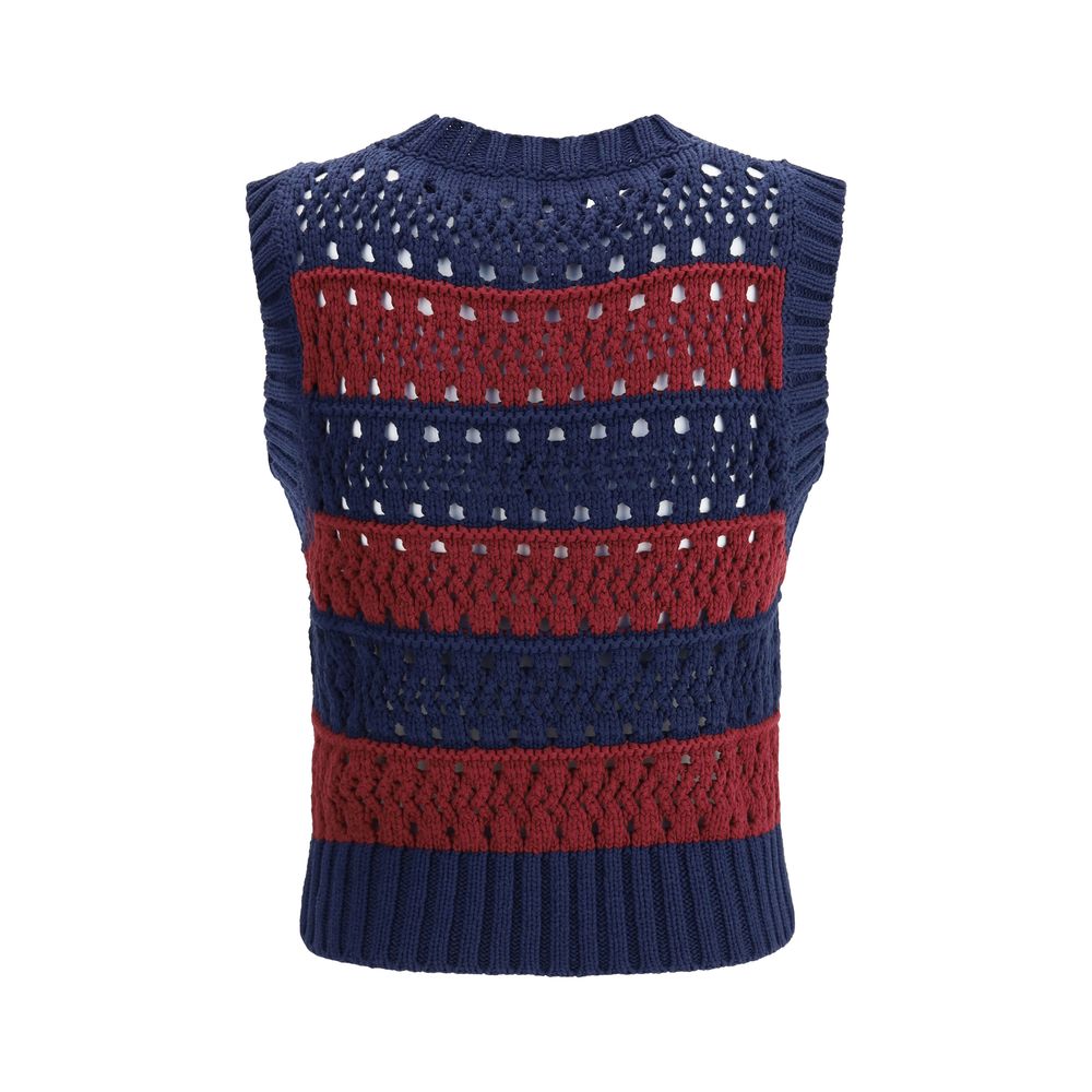 Gilet Ganni Strié multicolore