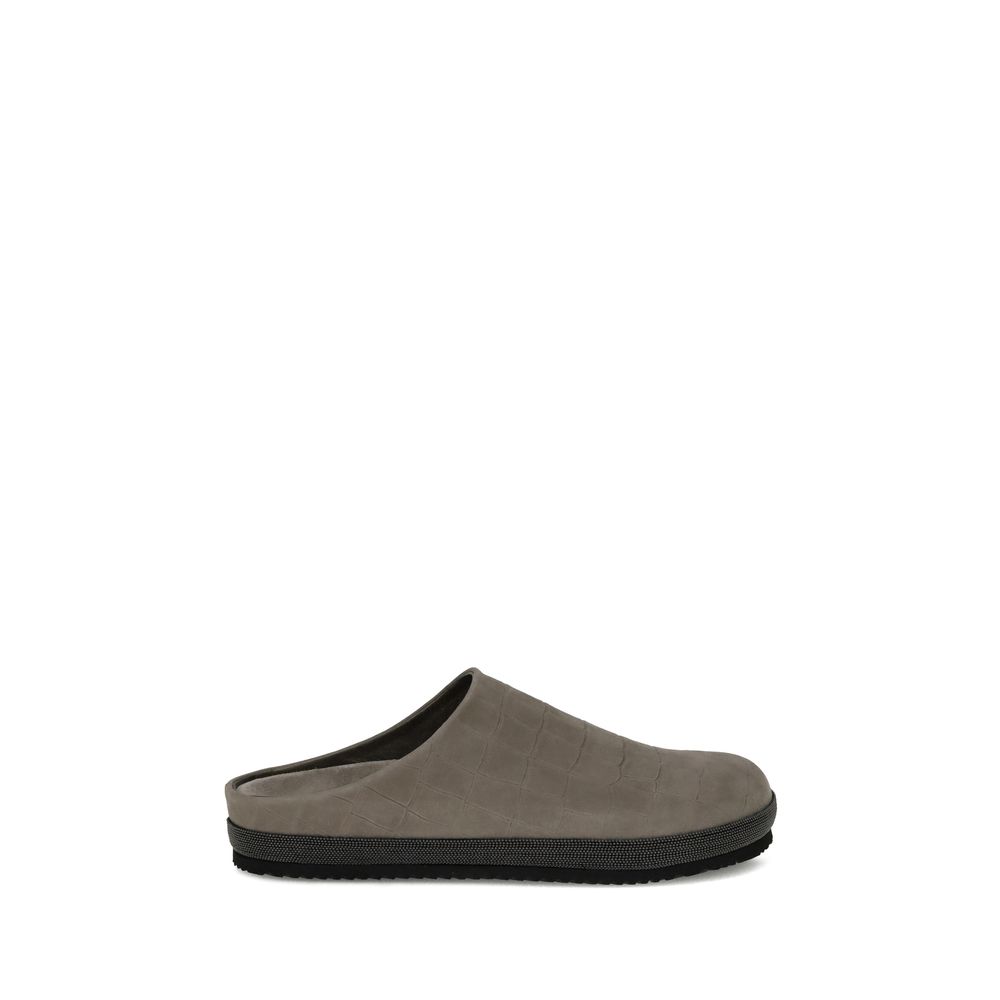 Mules Brunello Cucinelli cuir noires