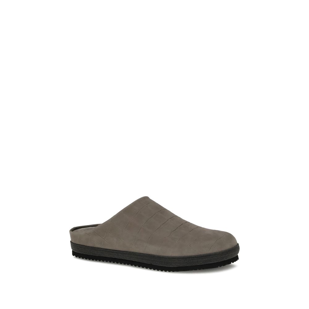 Mules Brunello Cucinelli cuir noires