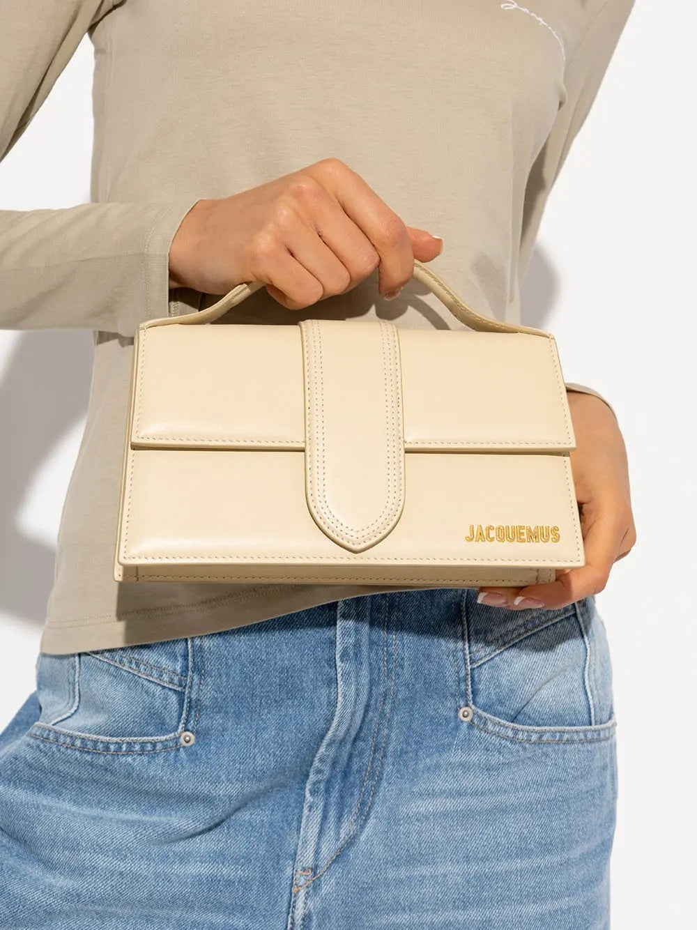 Sac Jacquemus Le Grand Bambino beige Jacquemus
