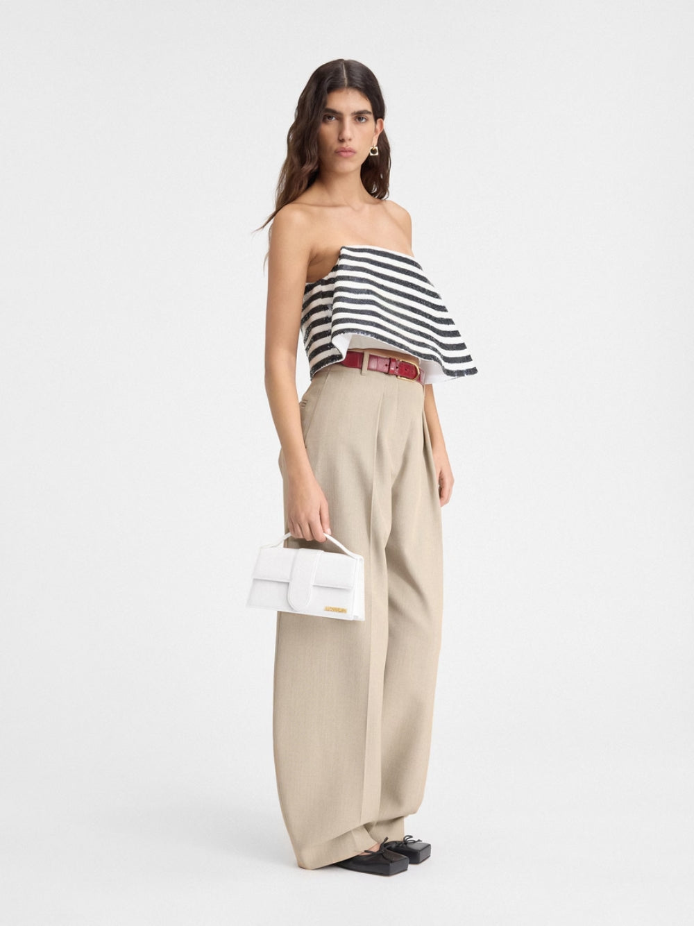 Sac Jacquemus Le Grand Bambino blanc