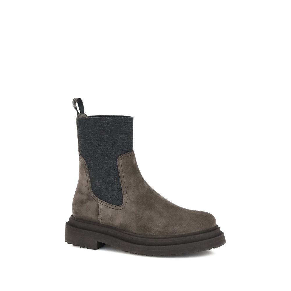 Bottines Brunello Cucinelli beiges
