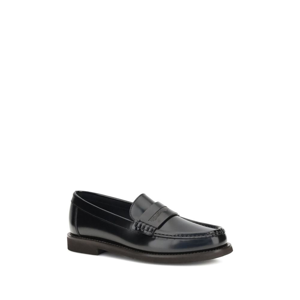 Loafers Brunello Cucinelli en cuir noirs