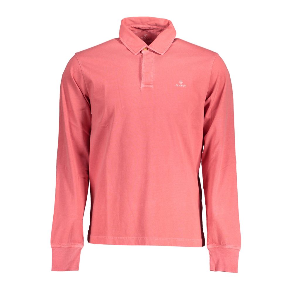 Polo Gant à manches longues rouge