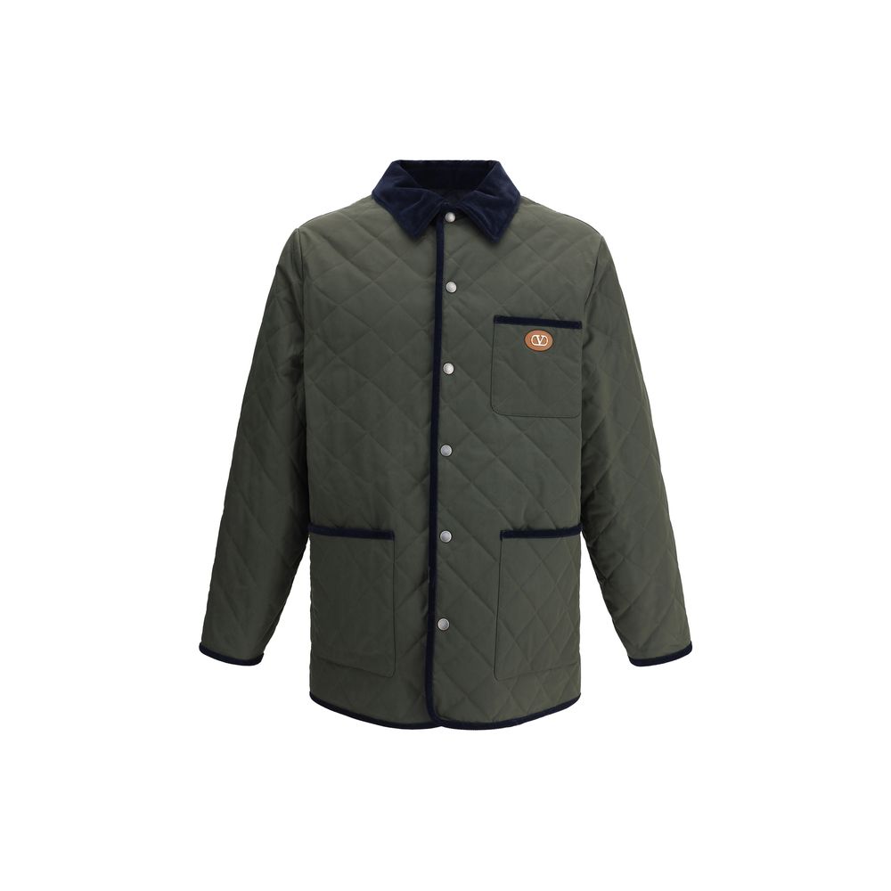 Veste Valentino logo matelassée noire