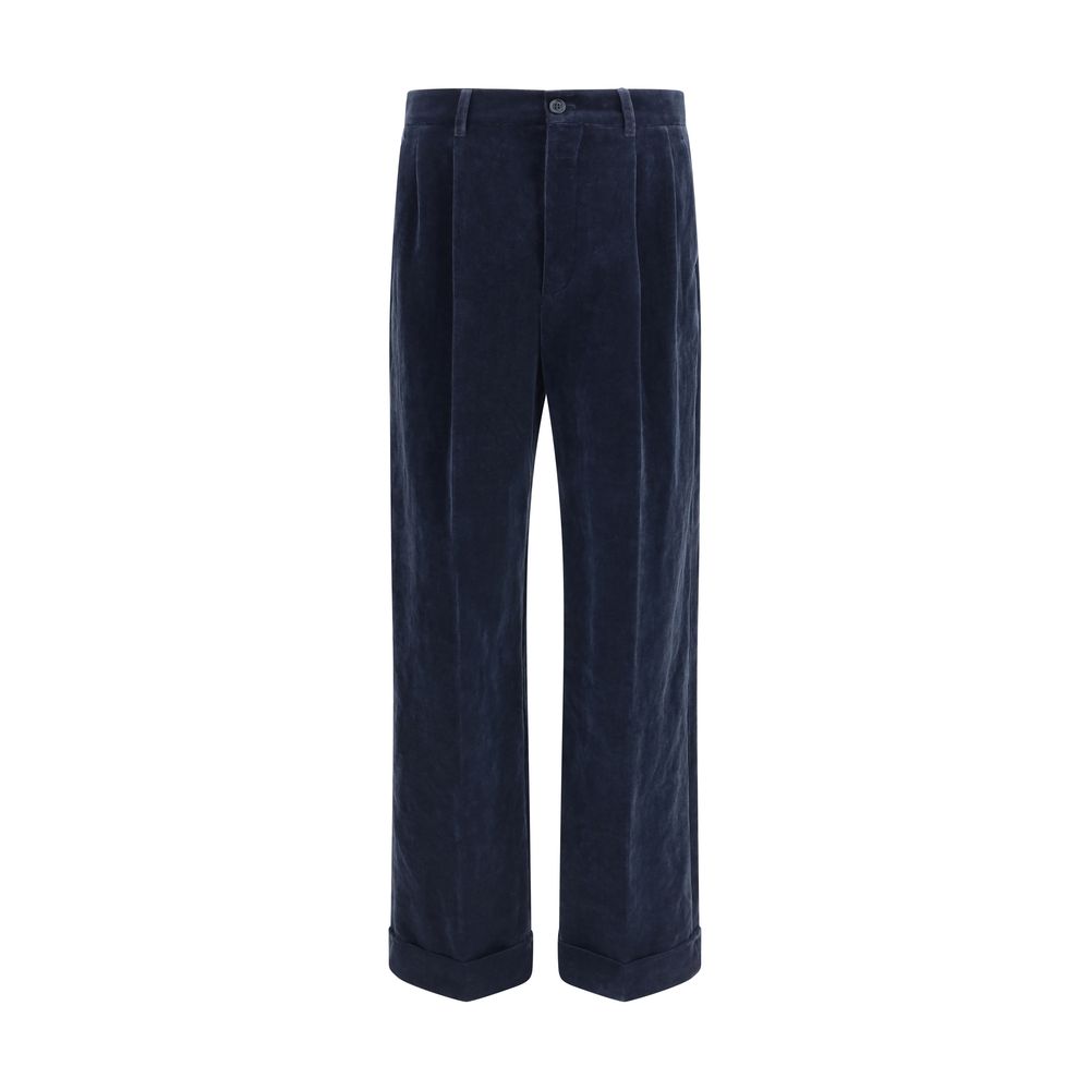 Pantalons Valentino en velours noirs