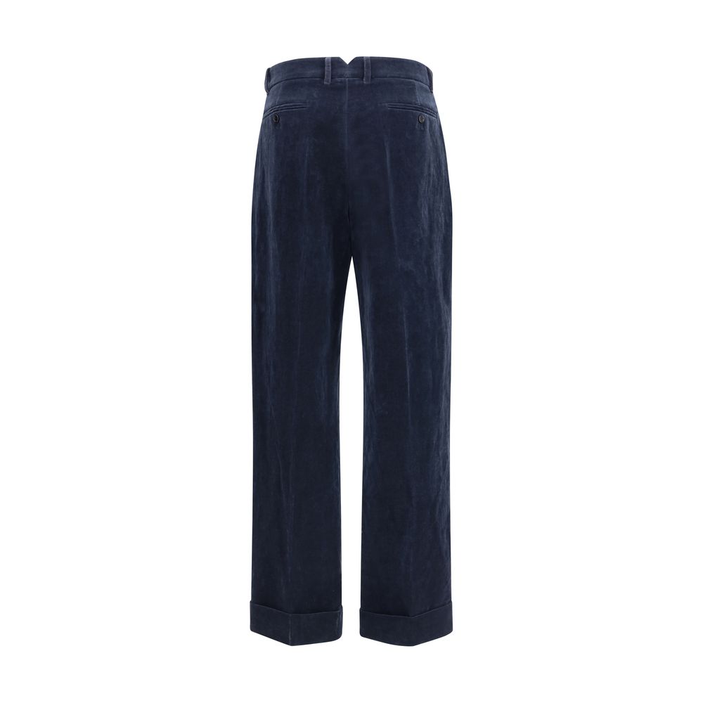 Pantalons Valentino en velours noirs