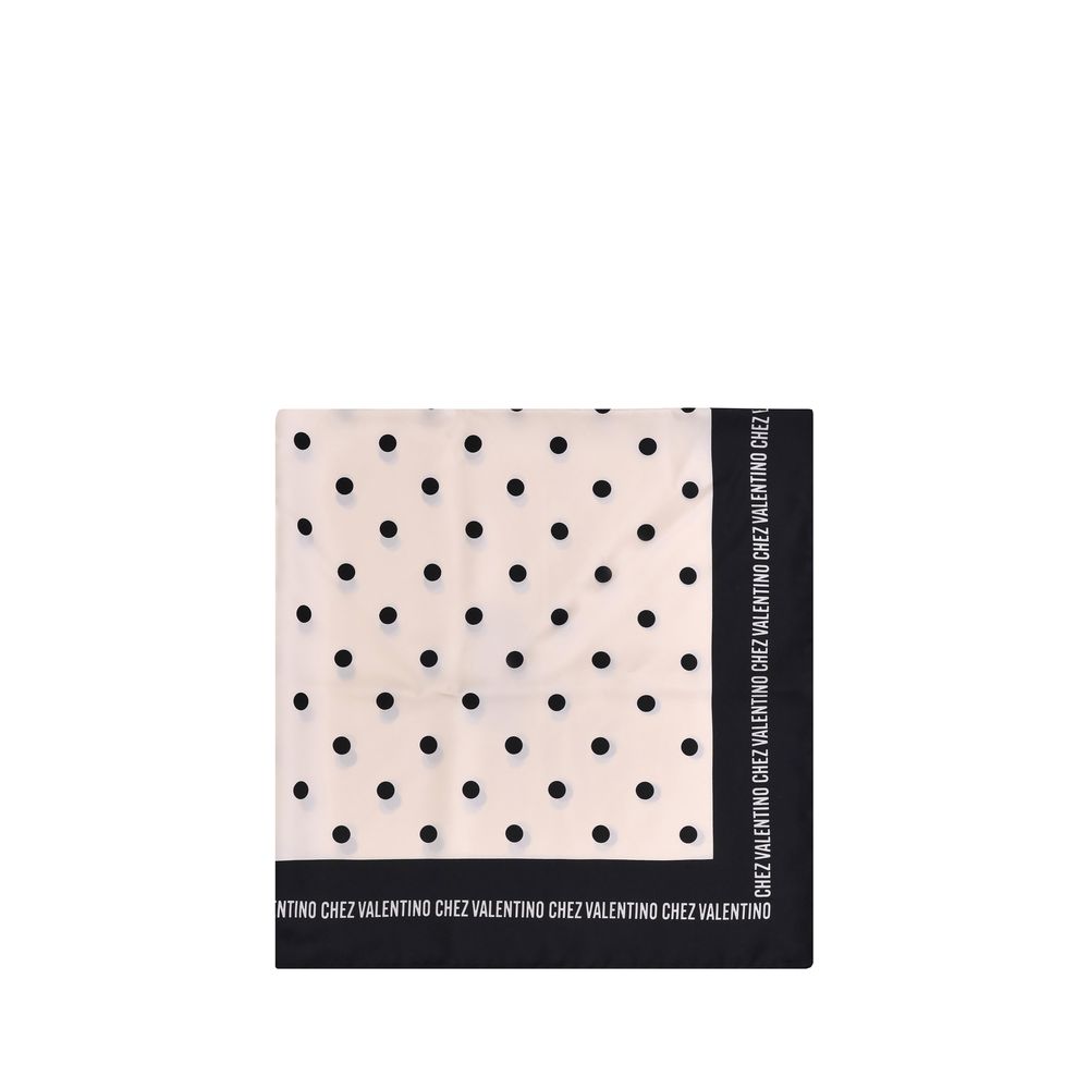 Écharpe Valentino Garavani polka dot noire