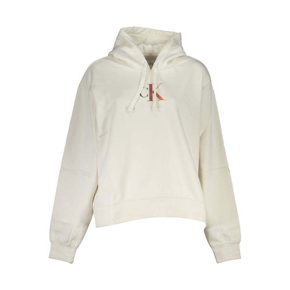 Sweatshirt Calvin Klein à capuche blanc