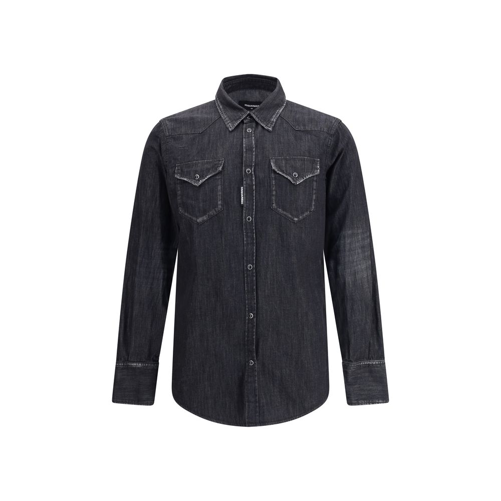 Chemise Dsquared2 Western bleue
