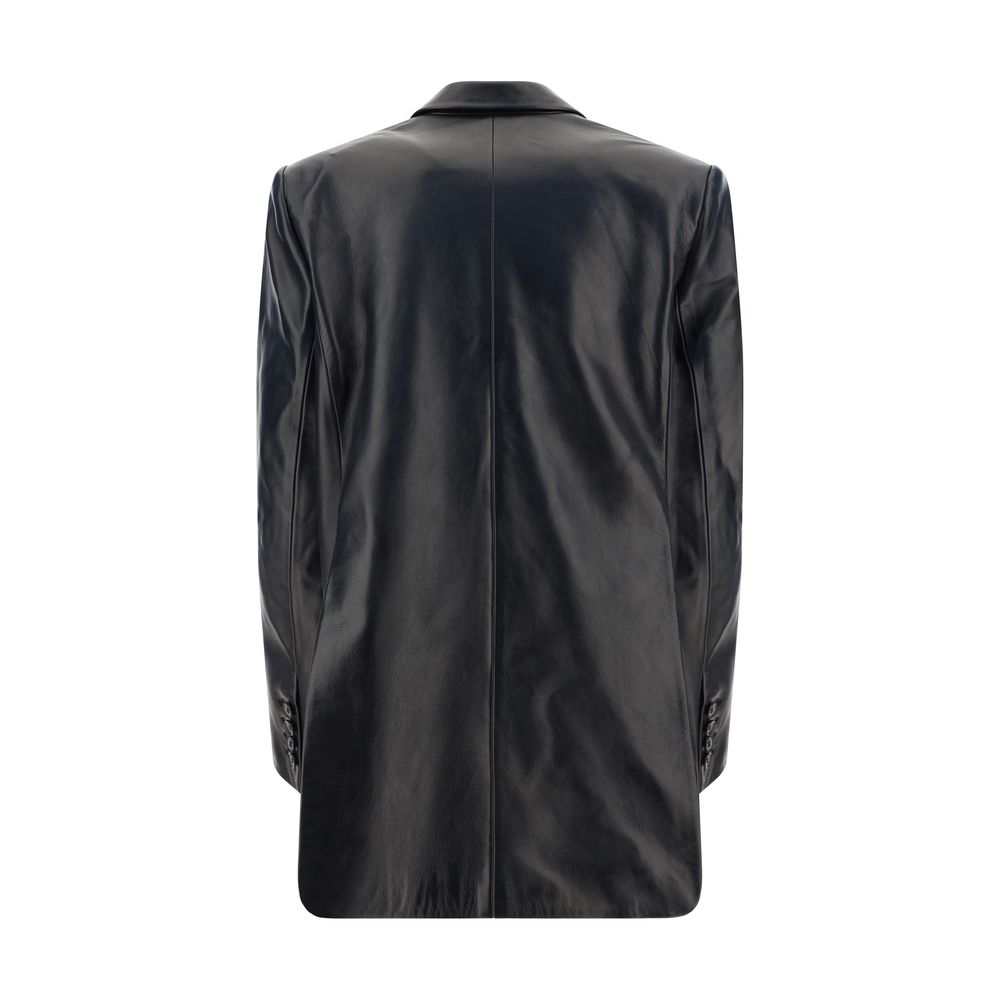 Blazer en cuir Magda Butrym noir
