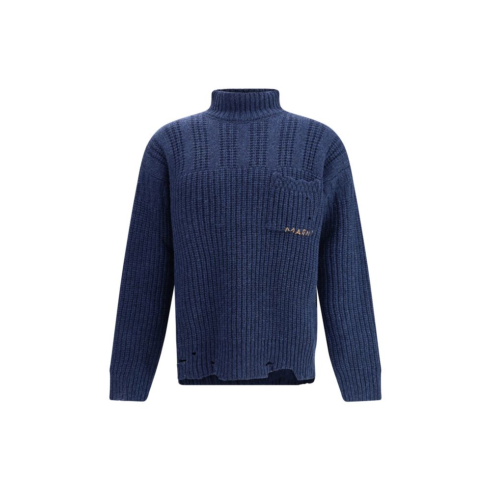 Pull Marni à col montant noir