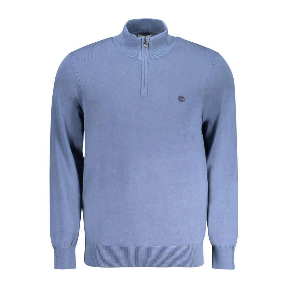 Pull Timberland demi-zip bleu