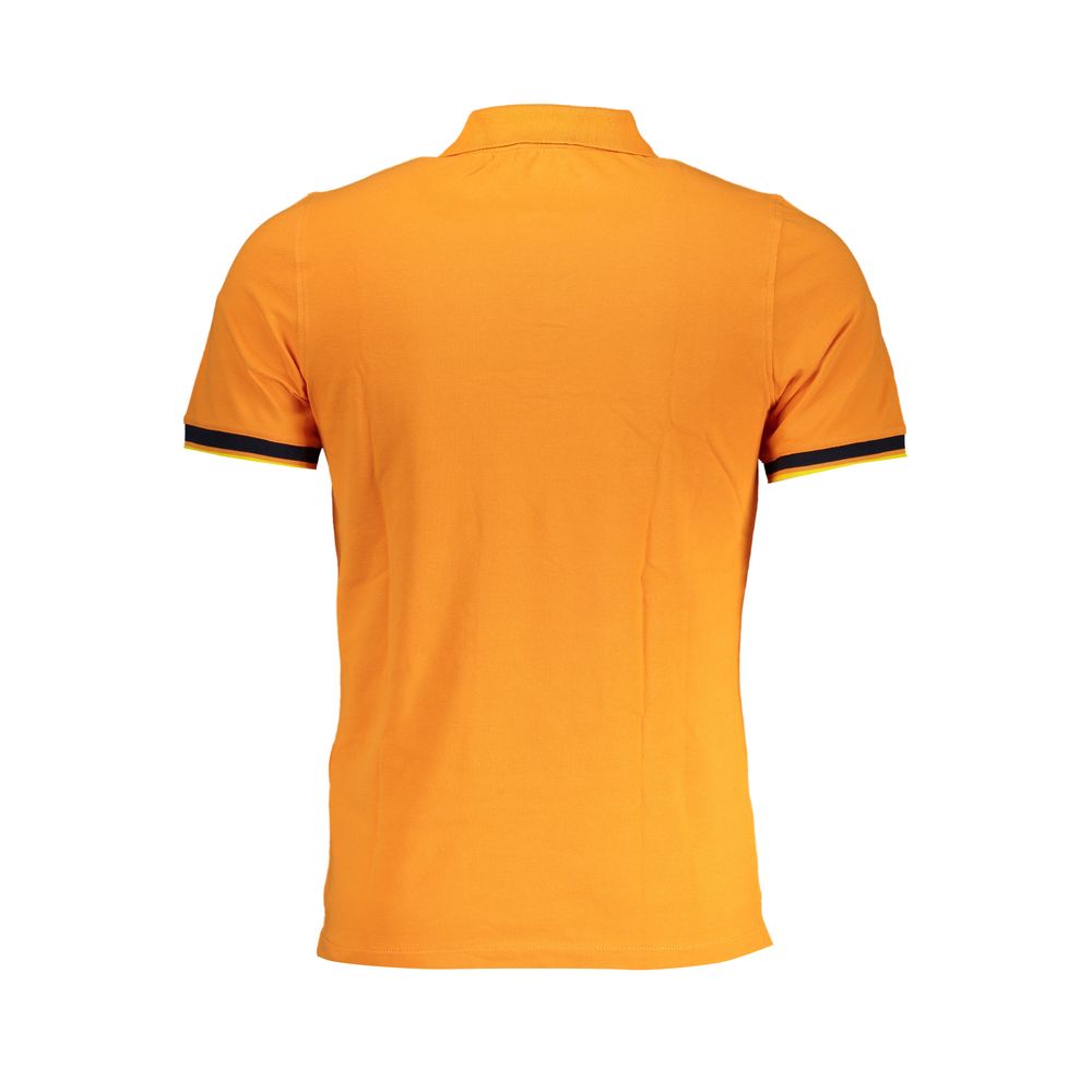 Polo K-WAY à détails contrastés orange