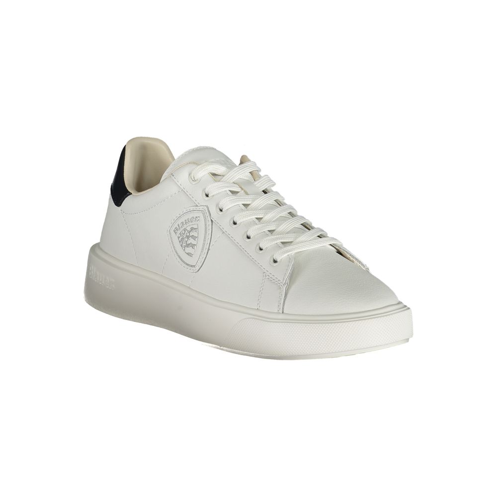Baskets Blauer blanches