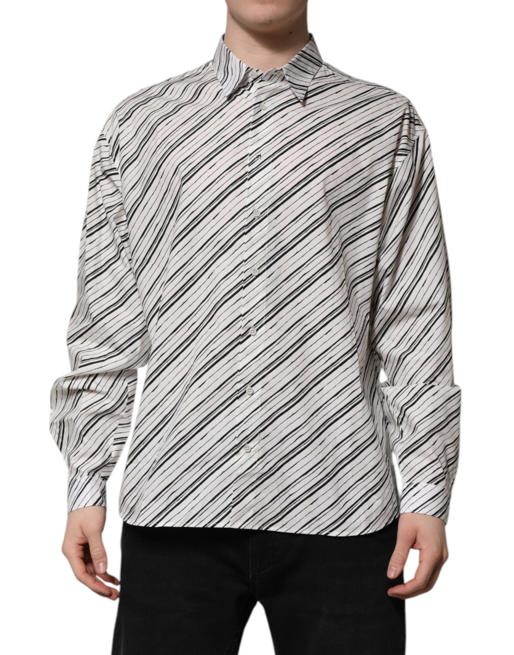 Chemise Dolce & Gabbana rayée blanche et noire