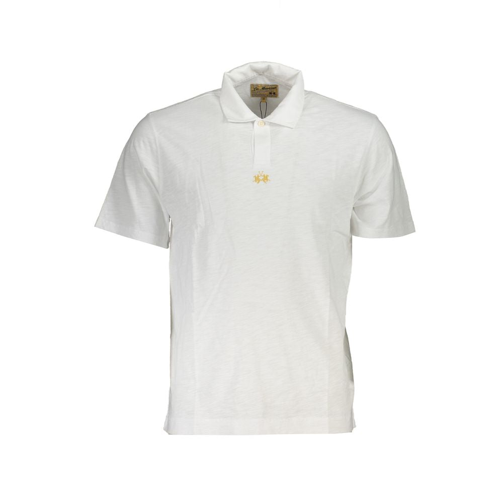 Polo La Martina brodé blanc