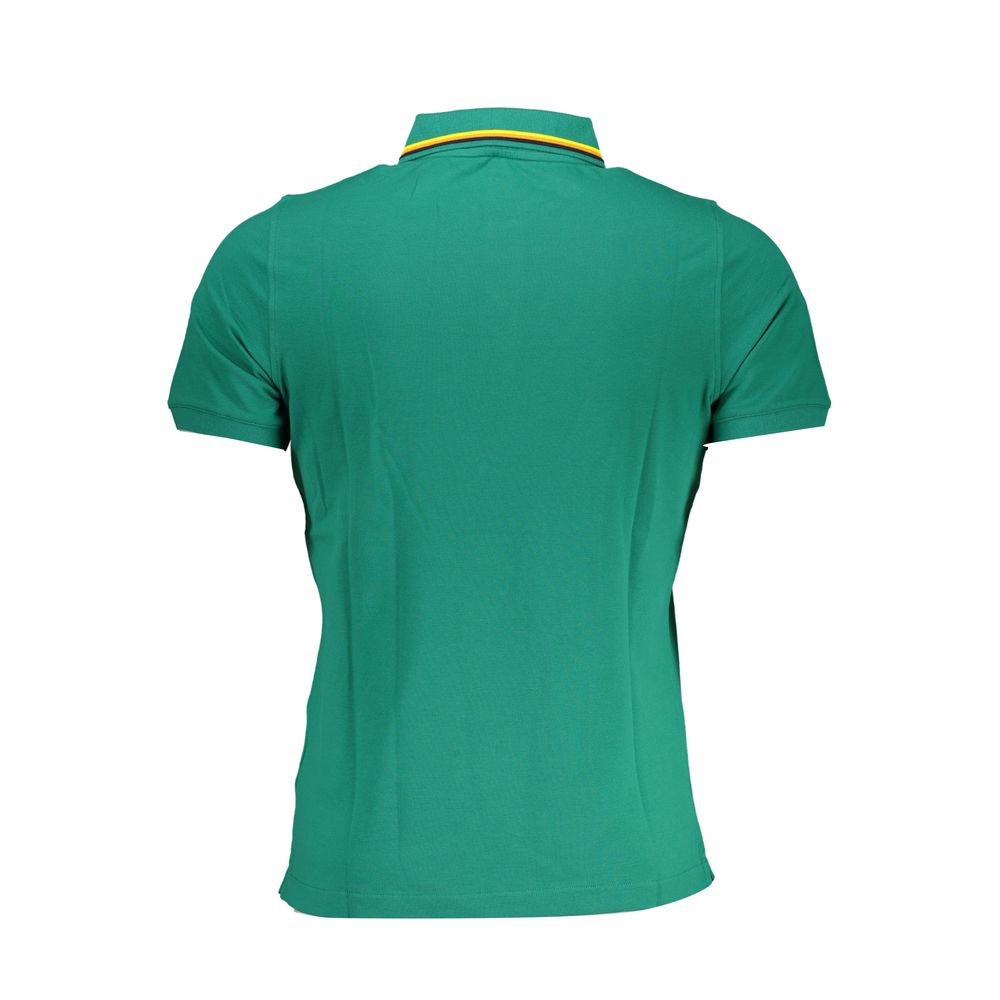 Polo vert à détail contrasté vert