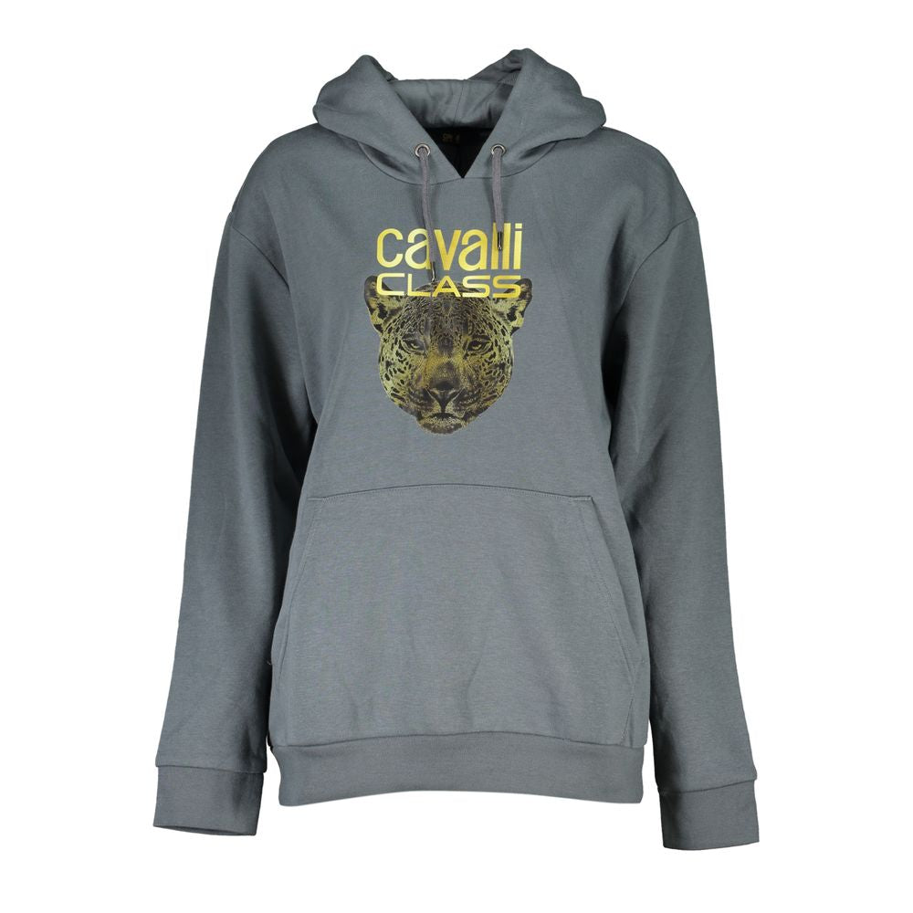 Sweatshirt Cavalli Class à capuche gris