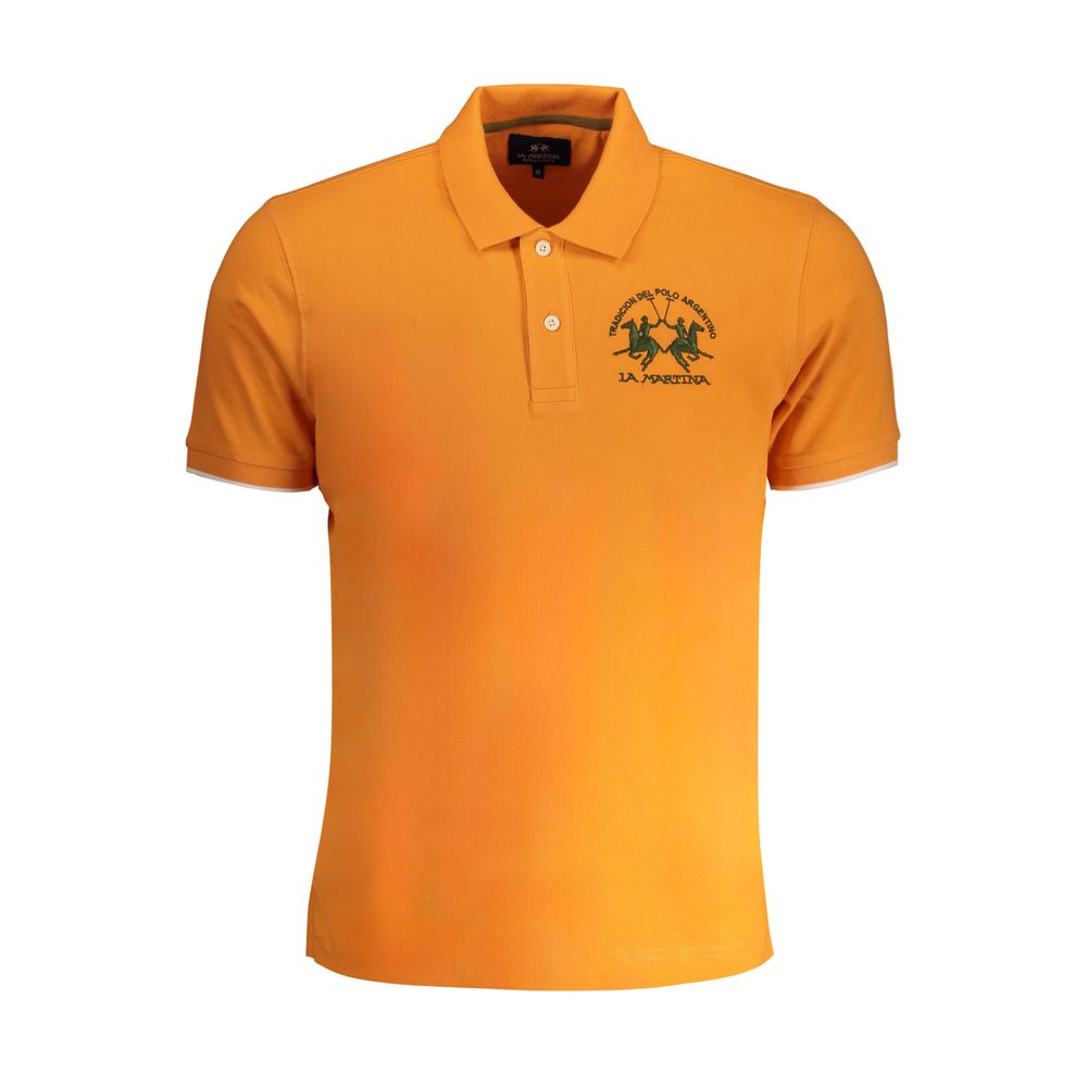 Polo Orange deux boutons
