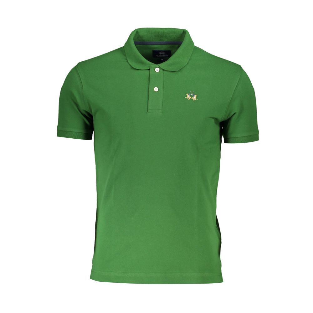 Polo La Martina vert avec détail contrasté