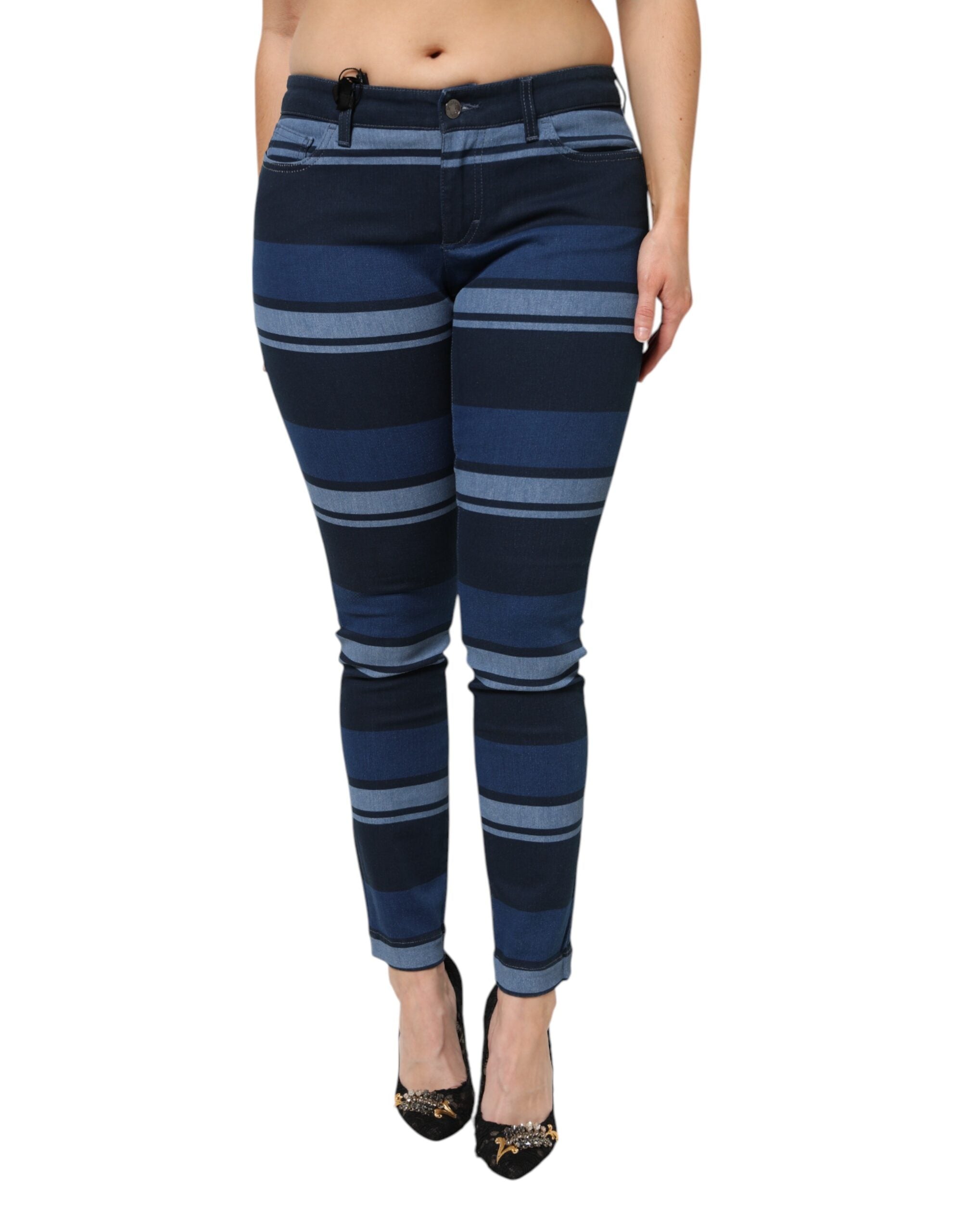 Jeans Dolce & Gabbana skinny rayés bleus