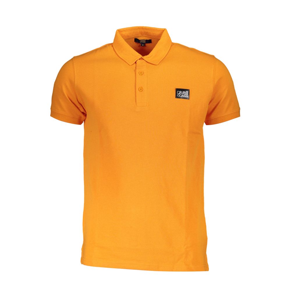 Polo orange 3 boutons avec logo orange