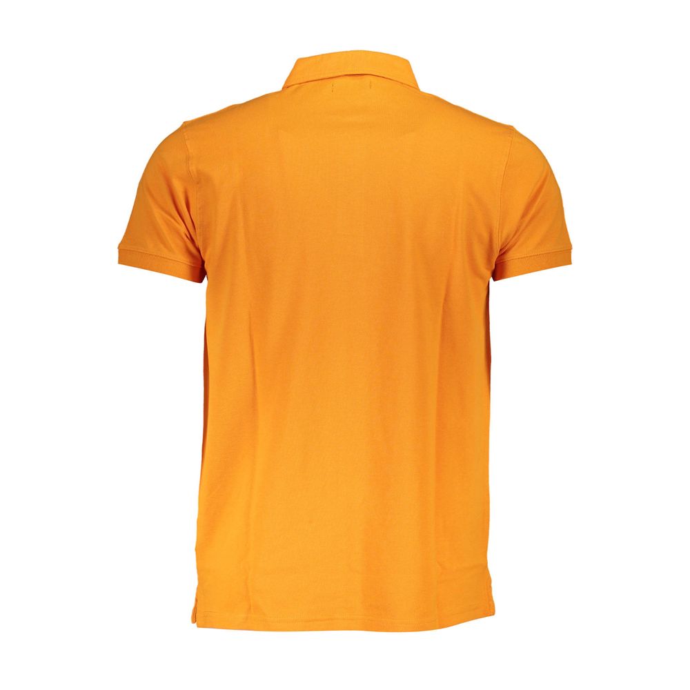 Polo orange 3 boutons avec logo orange